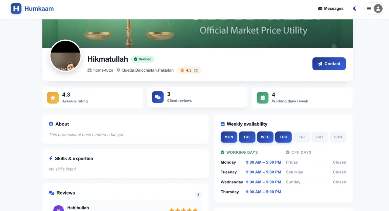 Humkaam Profile